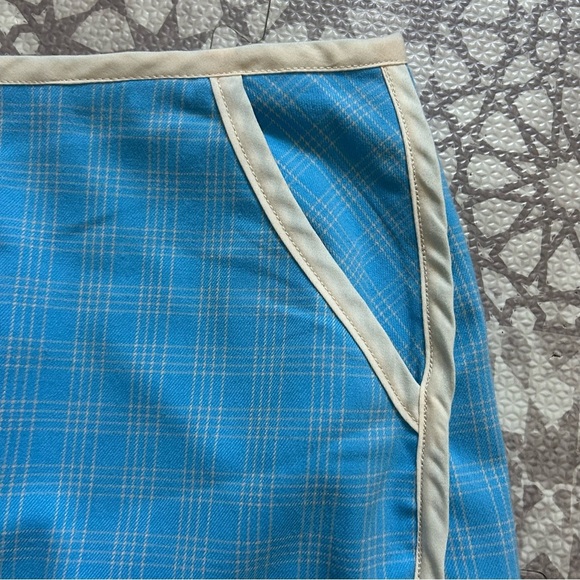 Urban Outifitters UO Picnic Dolphin Hem Mini Skirt Blue White Multi - Picture 7 of 10